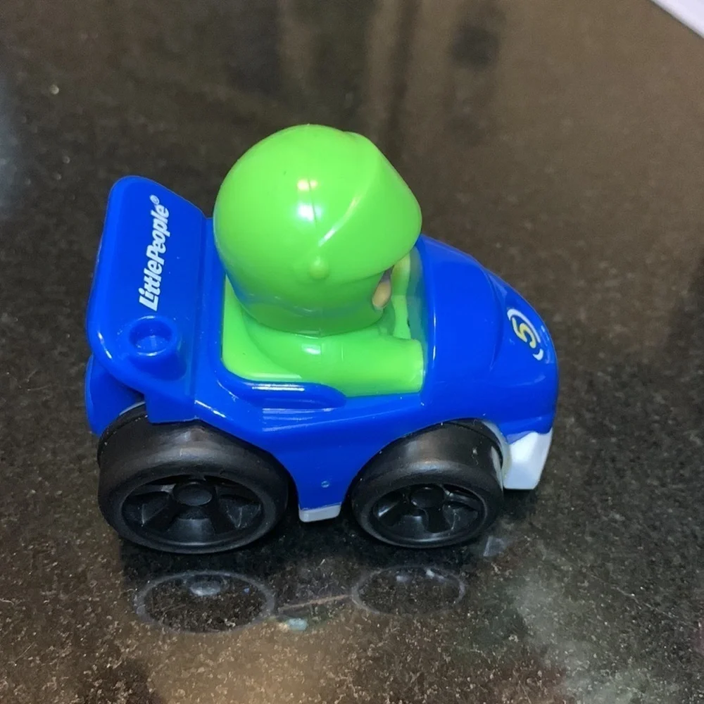 Little People Race Car Green Helmet Boy